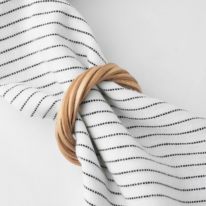 VARGFISK napkin ring, natural/rattan handmade IKEA