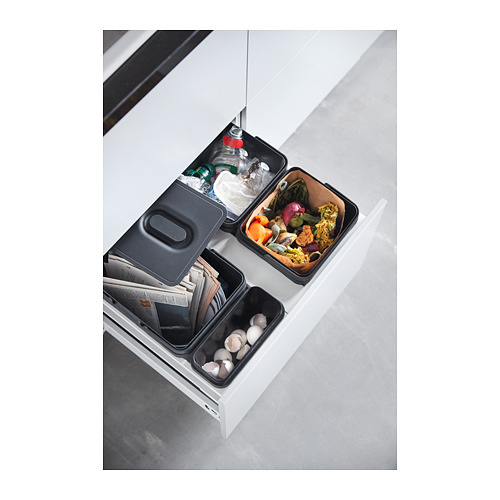 VARIERA Waste sorting bin Black 11 l IKEA