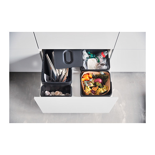 VARIERA Waste sorting bin Black 11 l IKEA