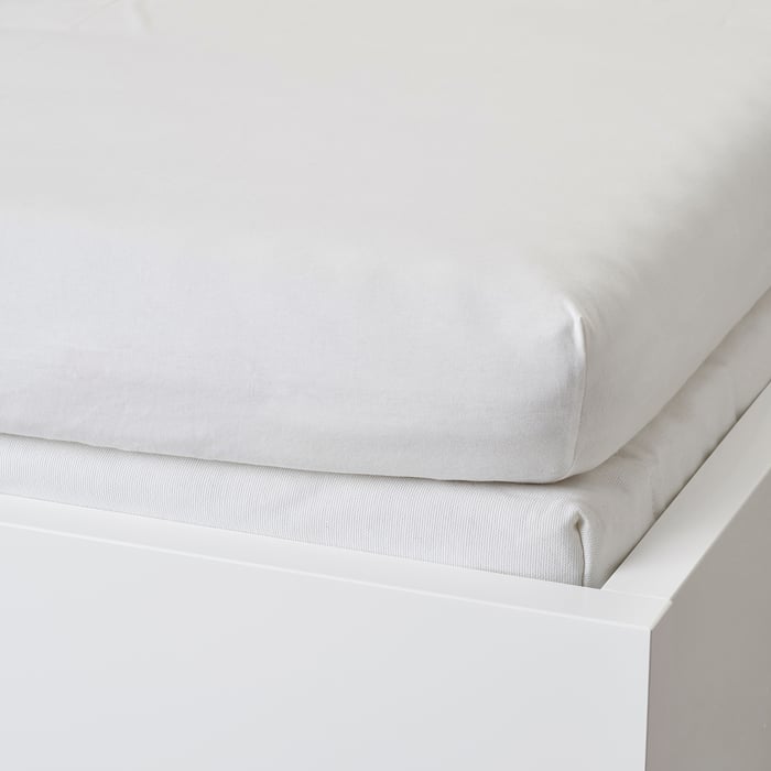 VÅRVIAL White, Cotton Fitted Sheet for DayBed, 80x200 cm IKEA