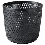 VATTENMELON Plant pot, black, 15 cm