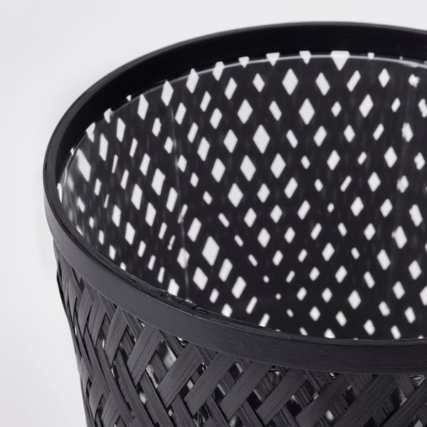 VATTENMELON Plant pot, black, 15 cm