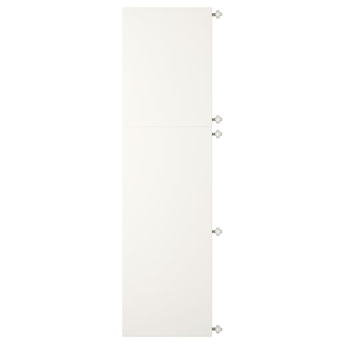 White VEDDINGE cabinet. Square doors, fiberboard with polyurethane paint.