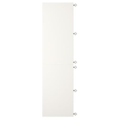 White VEDDINGE door with nickel-plated fittings.