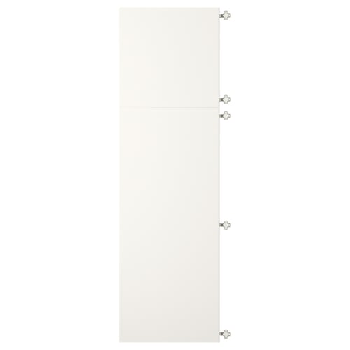 White VEDDINGE door with nickel-plated fittings.