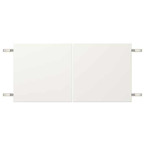 VEDDINGE white cabinet, nickel hinges. Fibreboard, polyurethane, acrylic paint. Rectangle, modern design.