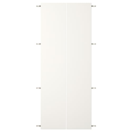 White 4-door modern cabinet with steel hinges