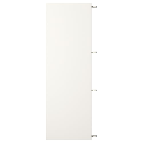 White VEDDINGE cabinet with fibreboard and polyurethane paint.