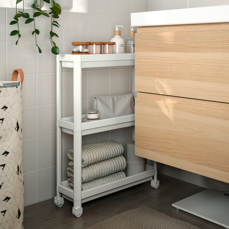 VESKEN trolley, white, 54x18x71 cm - IKEA UK