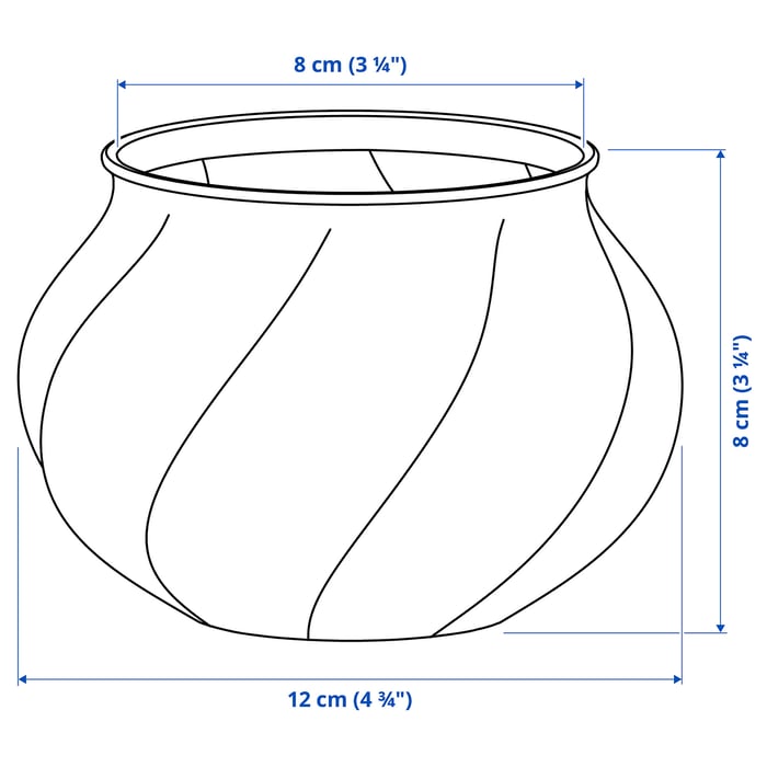 VILJESTARK vase, clear glass, 8 cm IKEA