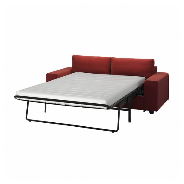 VIMLE 2-seat sofa-bed, with wide armrests/Djuparp red-brown