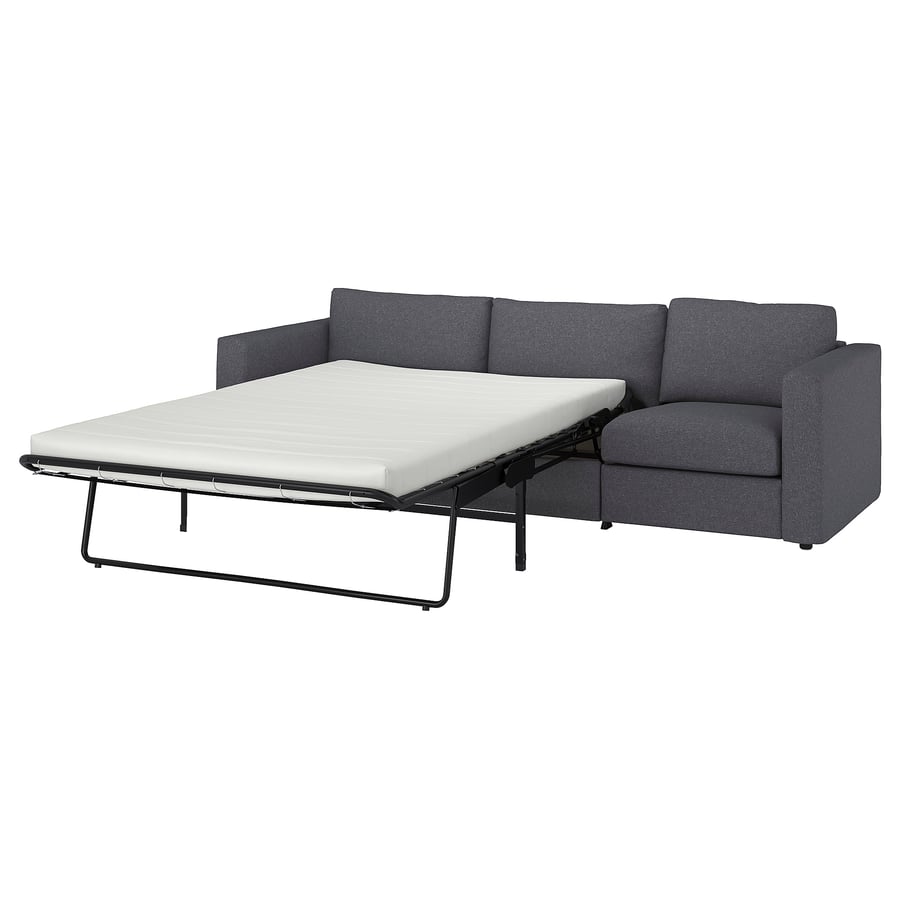 VIMLE 3 seater sofa bed, Gunnared medium grey - IKEA UK