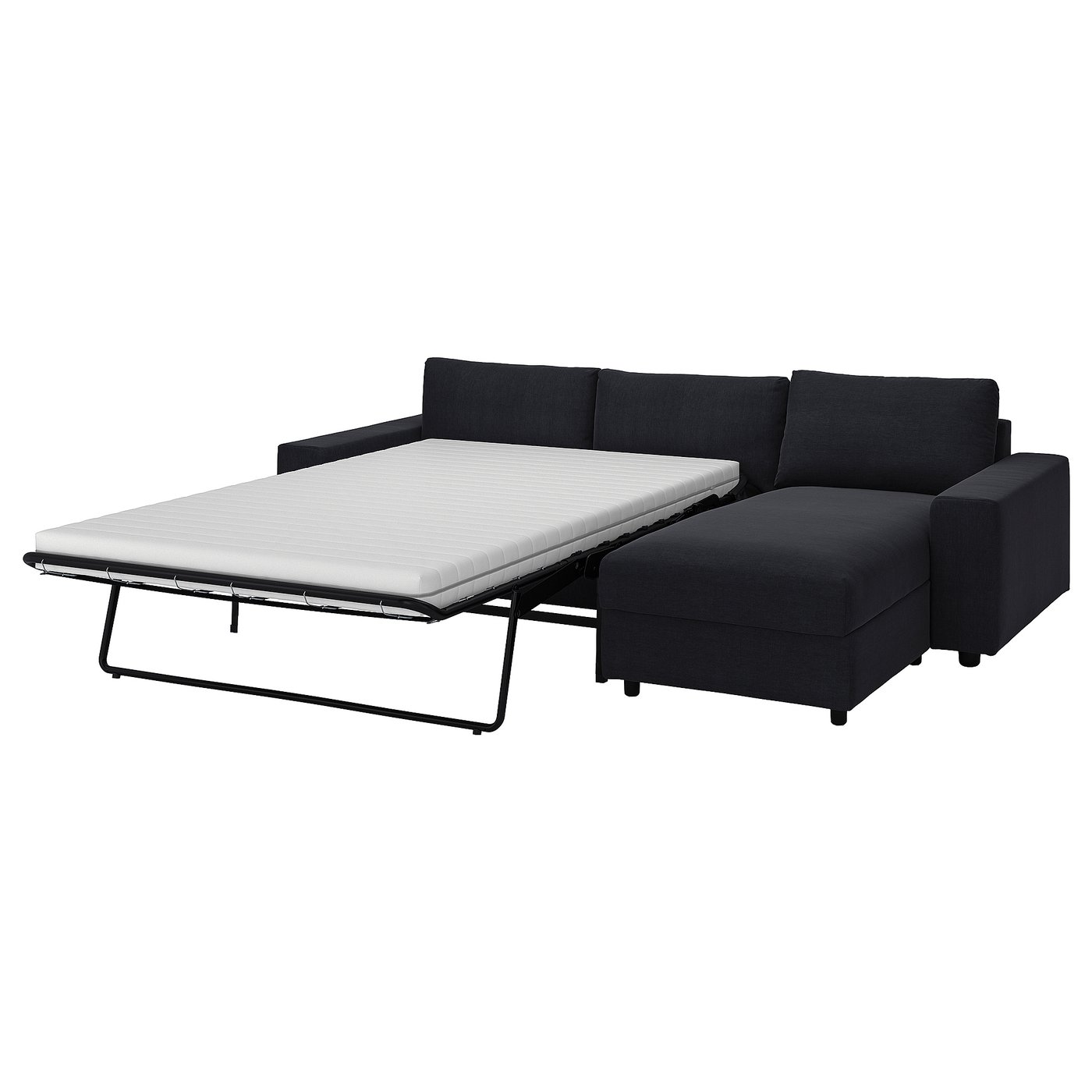 VIMLE 3 seater sofa bed with chaise longue, with wide armrests