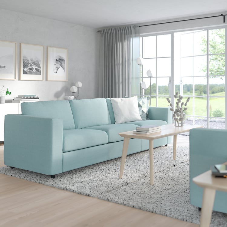 VIMLE 3seat sofa, Saxemara light blue IKEA