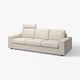 Beige VIMLE sofa, modern minimalist design, rectangular shape, with detachable cushions.