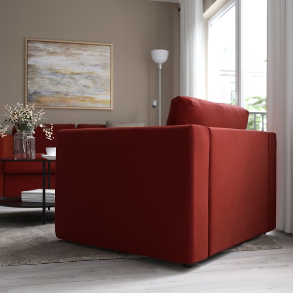 VIMLE Armchair, Djuparp red-brown