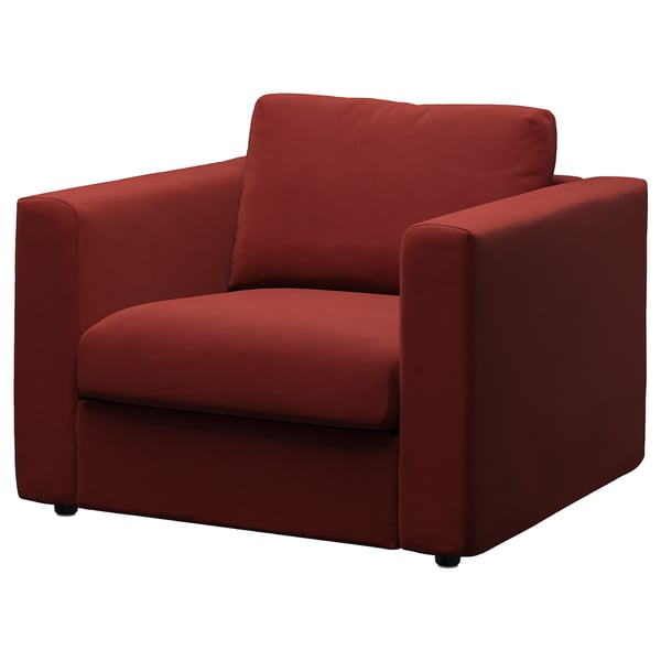 VIMLE Armchair, Djuparp red-brown