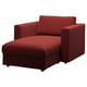 VIMLE Chaise longue, Djuparp red-brown