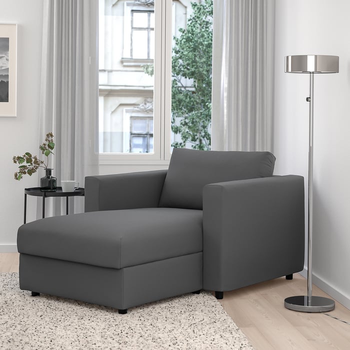 VIMLE chaise longue, Hallarp grey IKEA