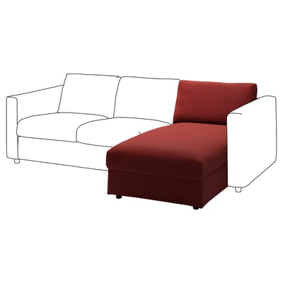 VIMLE Chaise longue section, Djuparp red-brown