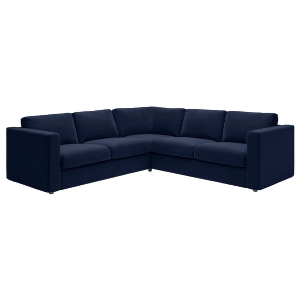 VIMLE Corner sofa, 4-seat, Djuparp dark blue