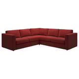 VIMLE Corner sofa, 4-seat, Djuparp red-brown