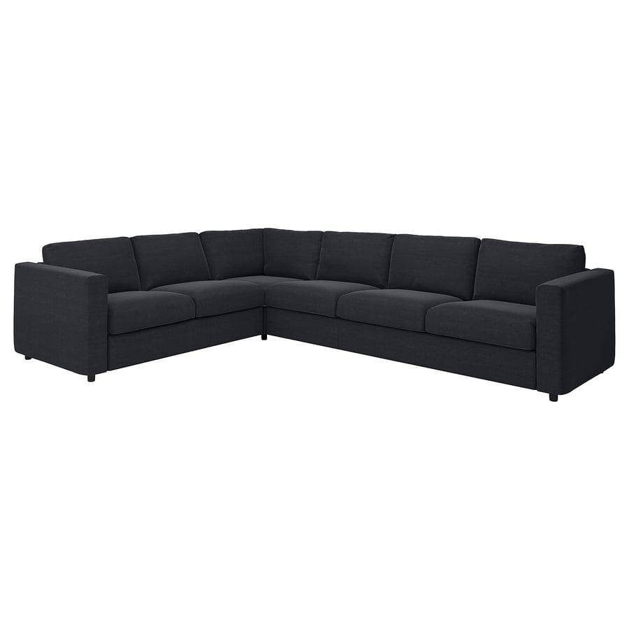VIMLE corner sofa, 5 seater, Saxemara blackblue IKEA