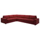 VIMLE Corner sofa, 5-seat, with wide armrests/Djuparp red-brown