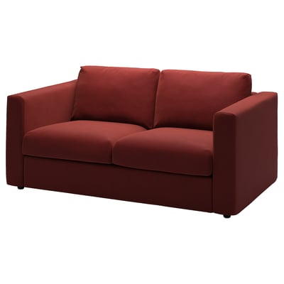 VIMLE Cover for 2-seat sofa, Djuparp red-brown
