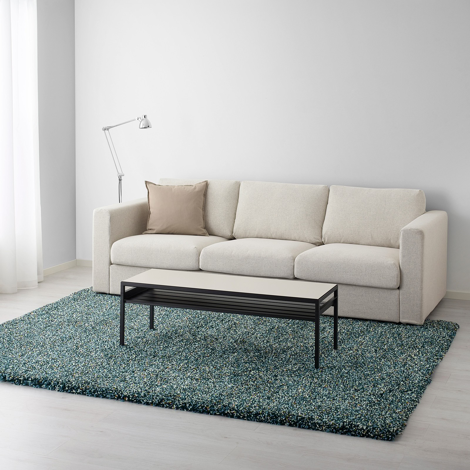 VINDUM blue bluegreen, Rug, high pile, 200x270 cm IKEA