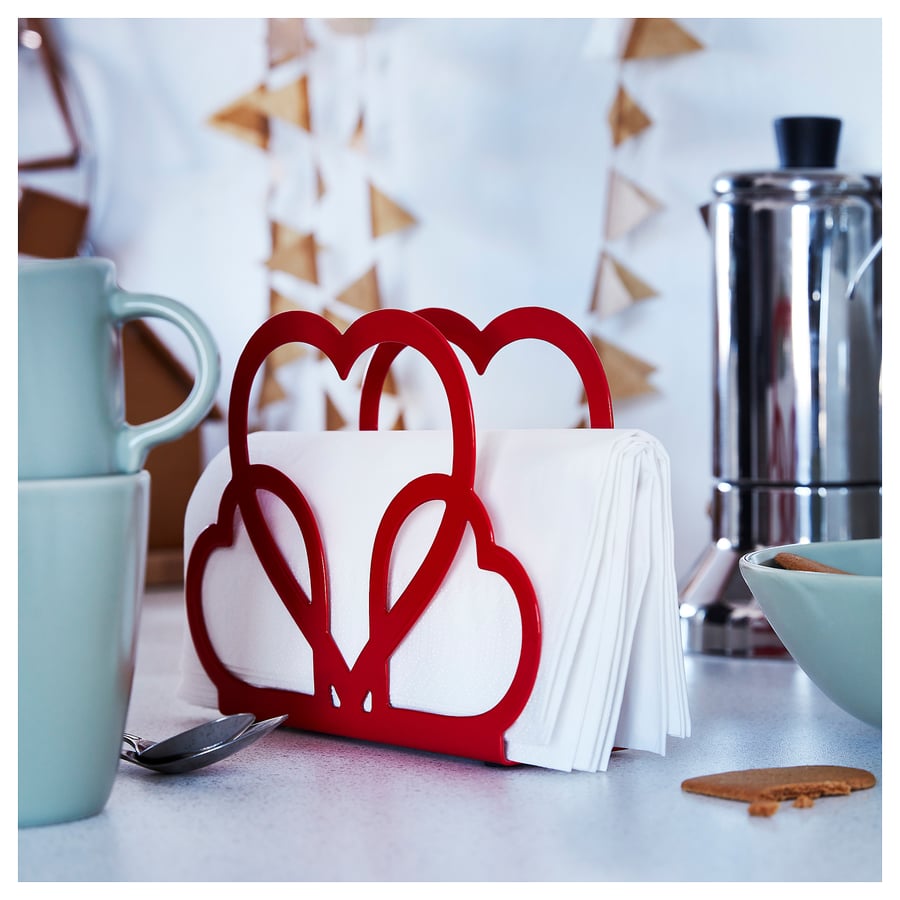VINTERFINT Napkin holder, heartshaped red IKEA