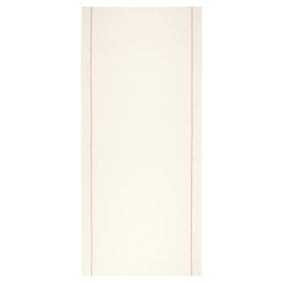 VINTERFINT Tablecloth, off-white/red, 145x320 cm