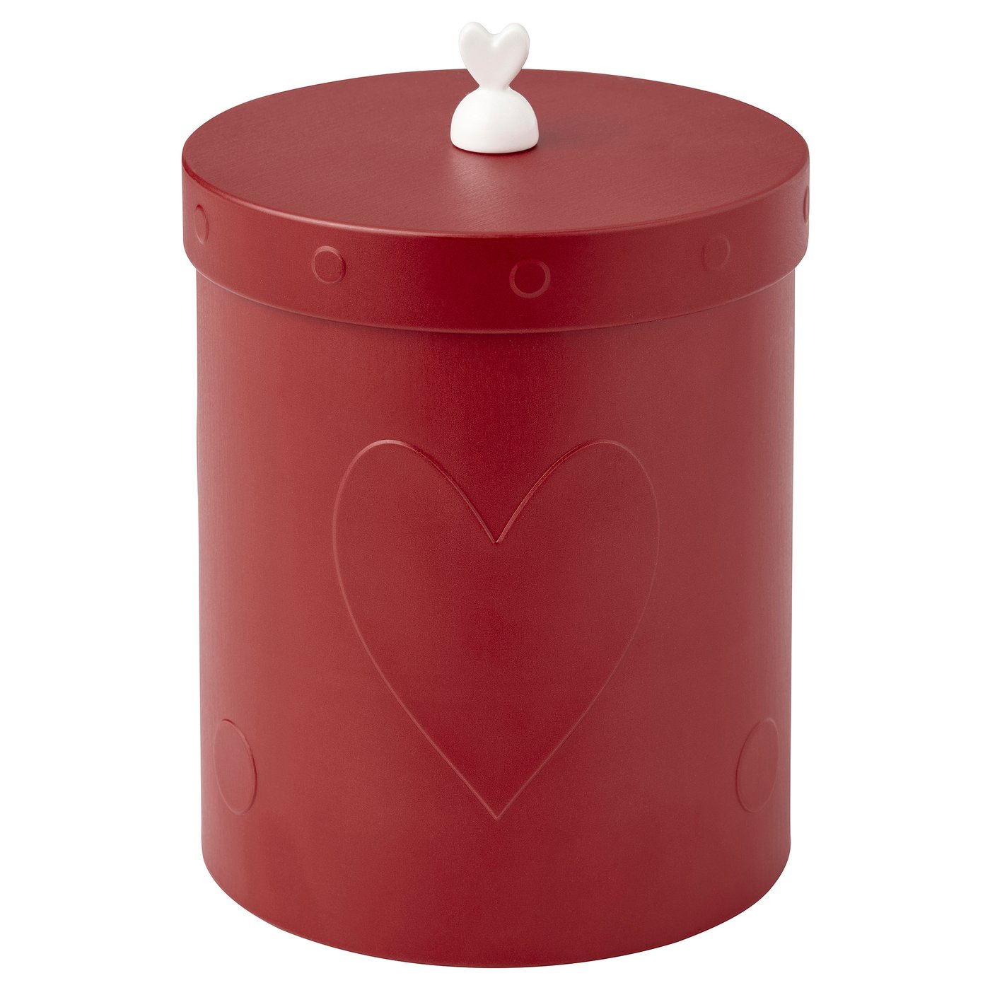 VINTERFINT Tin with lid, dark red IKEA