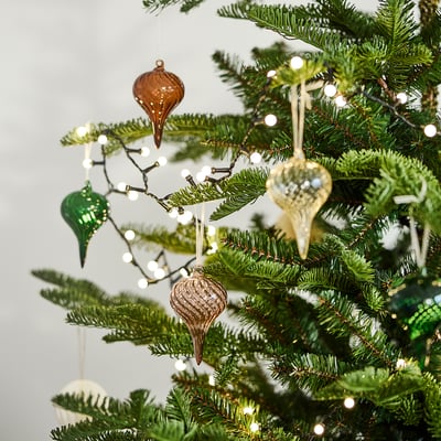 VINTERFINT Tree ornament, bauble glass/mixed colours, 6 cm