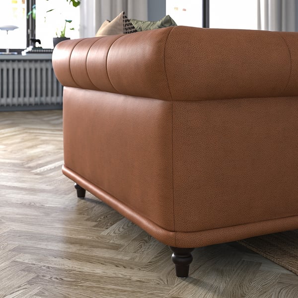VISKAFORS 1,5-seat armchair, Högalid brown/brown