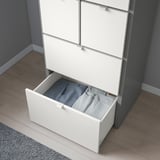 VISTHUS Chest of 6 drawers, grey/white, 63x126 cm
