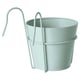 VITLÖK Plant pot with holder, in/outdoor/turquoise, 15 cm