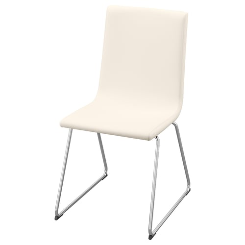 VOLFGANG chromeplated, Kimstad white, Chair IKEA