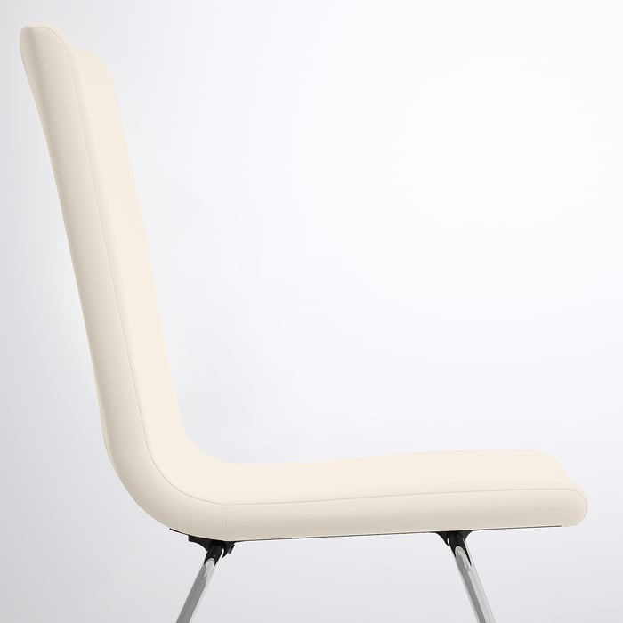 VOLFGANG chromeplated, Kimstad white, Chair IKEA