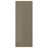 VOXTORP Door, high-gloss dark grey-brown, 30x80 cm