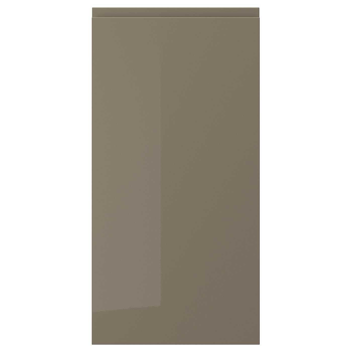 VOXTORP Door - high-gloss dark grey-brown 40x80 cm
