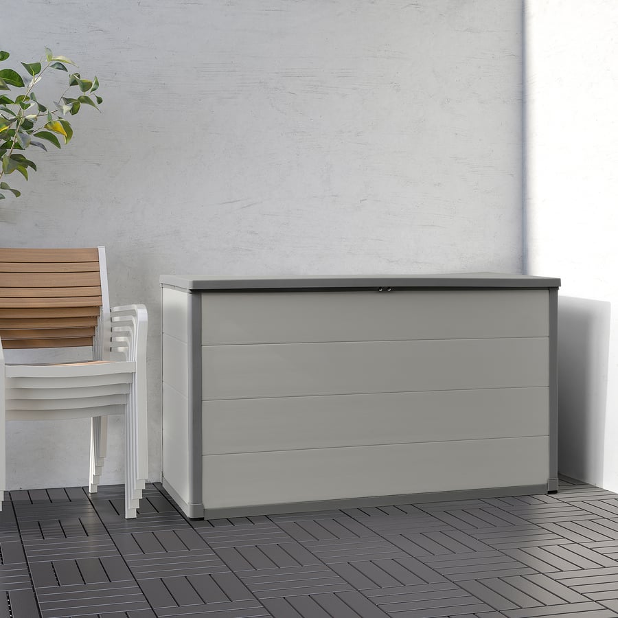 VRENEN garden storage box, light grey, 156x71x93 cm/819 l IKEA