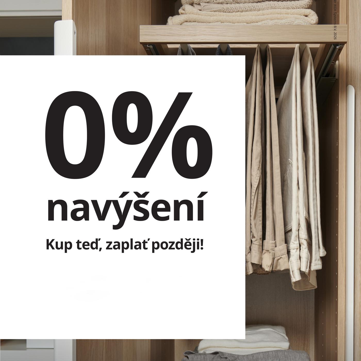 0% navýšení