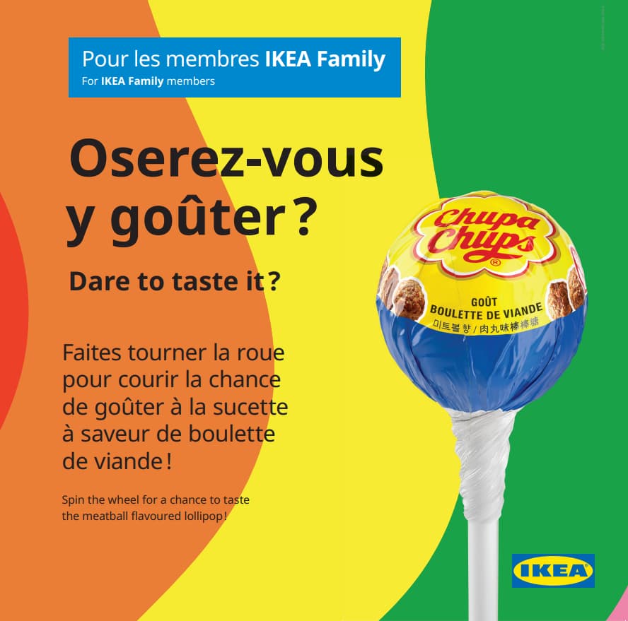 Tournez la roue pour une sucette à la boulette