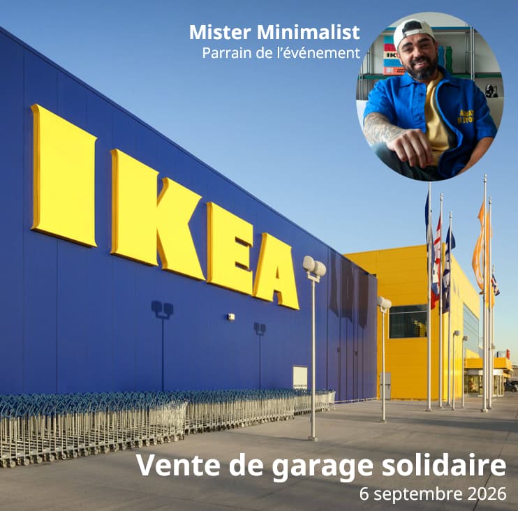 Garage sale sponsored by Mister Minimalist