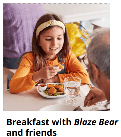 Breakfast with Blaze Bear and friends