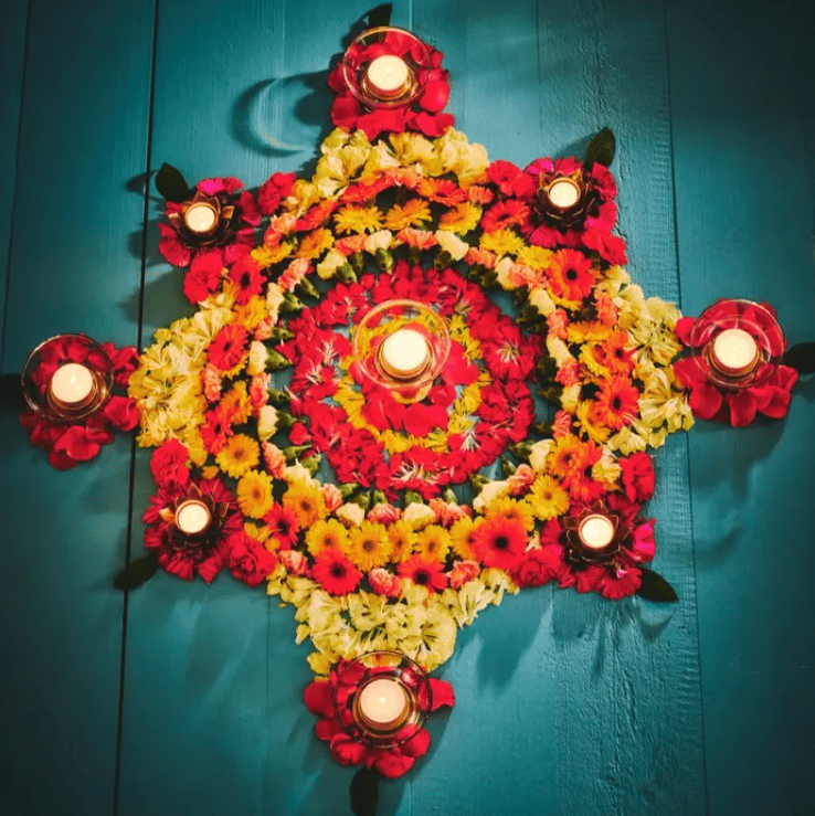 Diwali tea light holder decorating