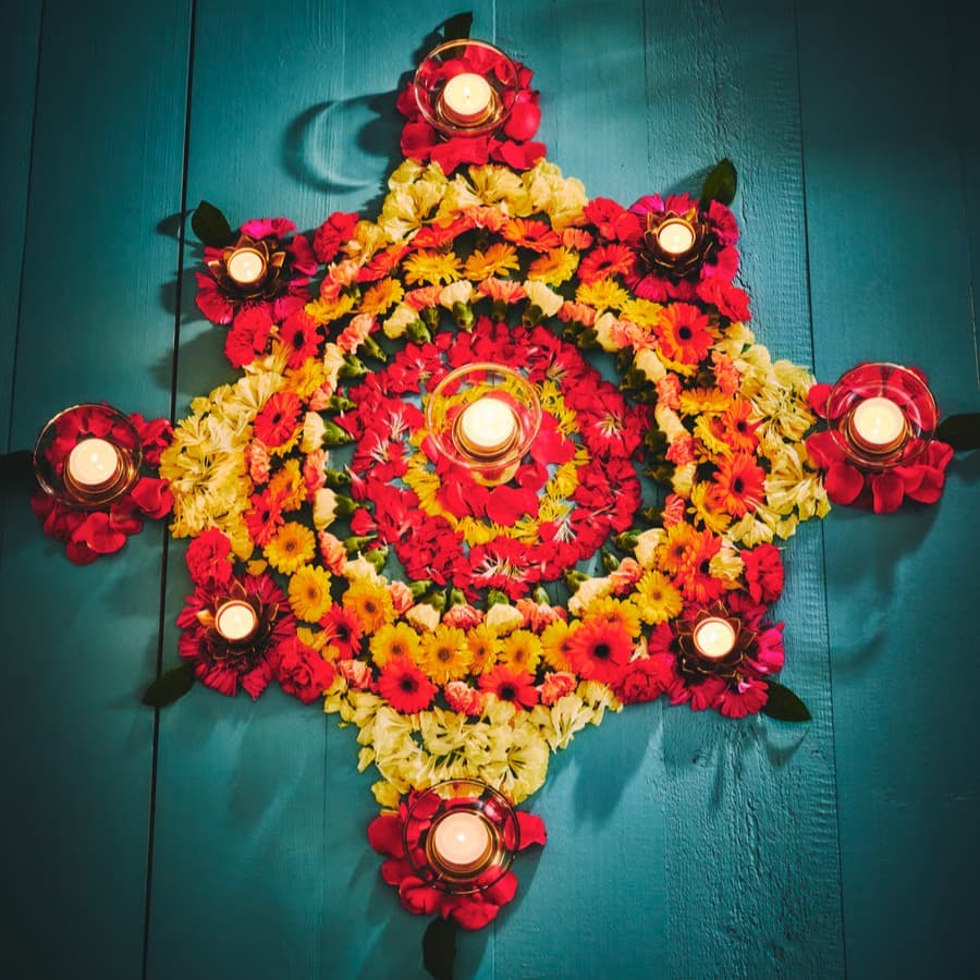 Diwali tea light holder decorating