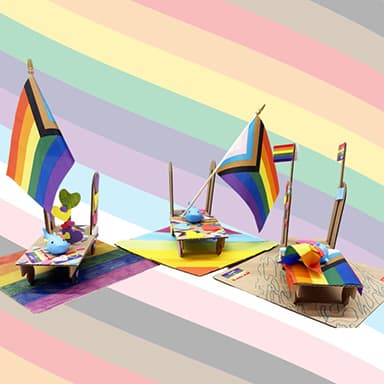 Pride mini cardboard IKEA flat cart craft