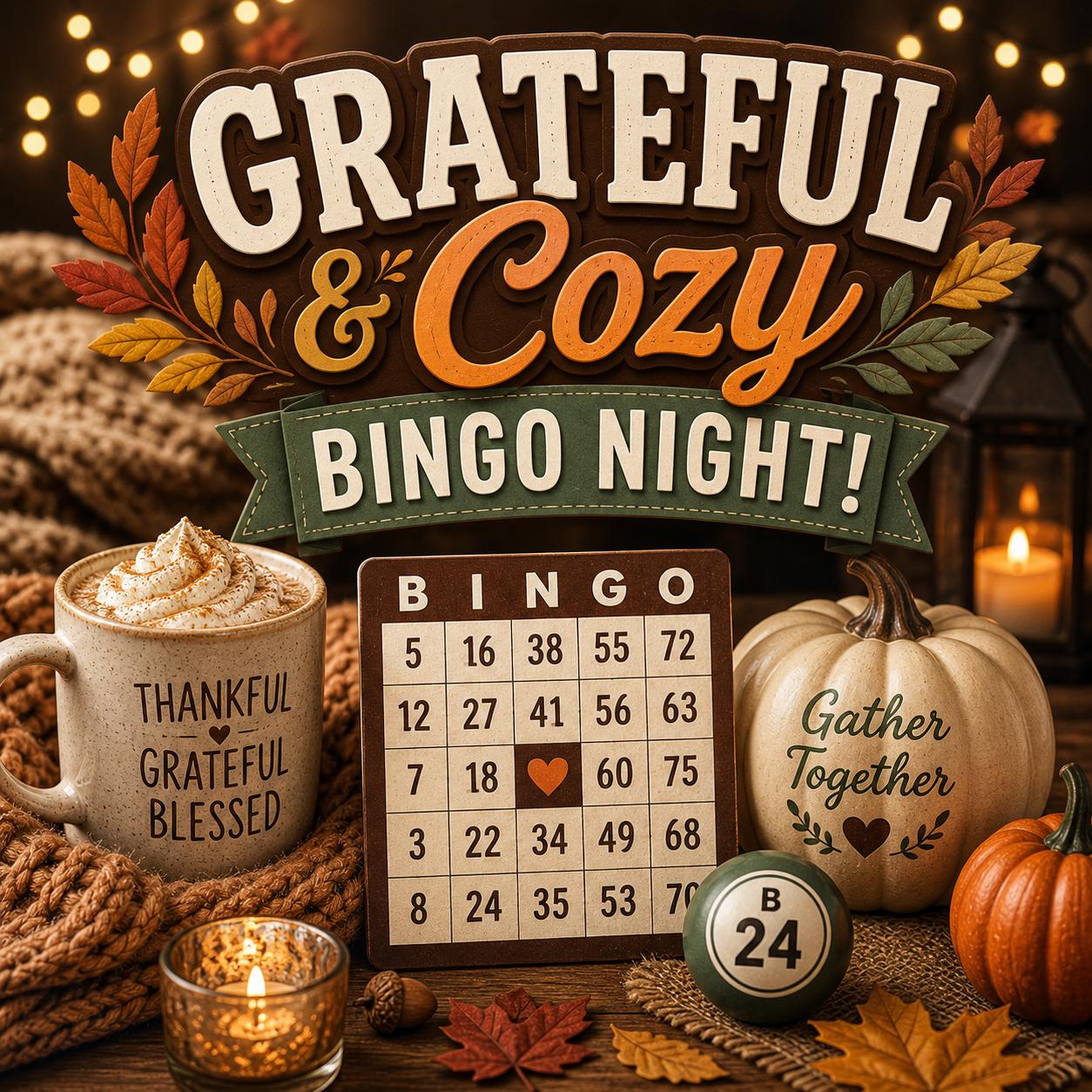 Grateful & Cozy Bingo!